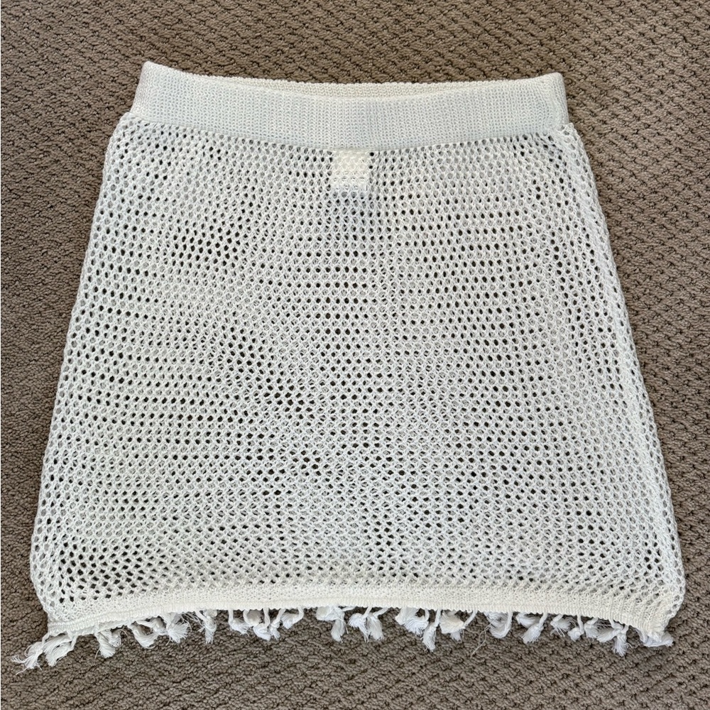 White Crochet Skirt